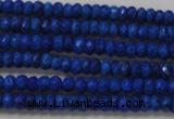 CRB106 15.5 inches 2.5*4mm faceted rondelle dyed turquoise beads