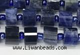 CRB1072 15.5 inches 4*6mm - 5*6mm faceted tyre sodalite beads