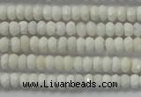 CRB109 15.5 inches 2.5*4mm faceted rondelle white agate beads