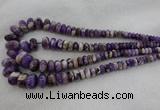 CRB1102 15.5 inches 5*8mm - 9*18mm rondelle dogtooth amethyst beads