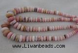 CRB1106 15.5 inches 5*8mm - 9*18mm rondelle pink opal beads