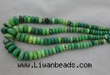 CRB1108 15.5 inches 5*8mm - 9*18mm rondelle grass agate beads