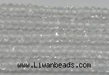 CRB112 15.5 inches 2.5*4mm faceted rondelle white crystal beads