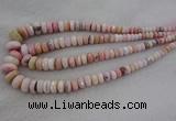 CRB1126 15.5 inches 5*8mm - 9*18mm faceted rondelle pink opal beads