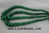 CRB1127 15.5 inches 5*8mm - 9*18mm faceted rondelle green aventurine beads