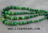 CRB1128 15.5 inches 5*8mm - 9*18mm faceted rondelle grass agate beads