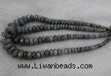 CRB1134 15.5 inches 5*8mm - 9*18mm faceted rondelle labradorite beads