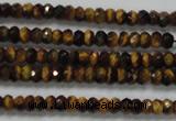 CRB116 15.5 inches 3*5mm faceted rondelle yellow tiger eye beads