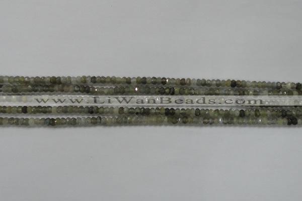 CRB118 15.5 inches 3*5mm faceted rondelle labradorite beads