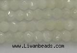 CRB1211 15.5 inches 4*6mm faceted rondelle white moonstone beads