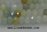 CRB1212 15.5 inches 4*6mm faceted rondelle aquamarine beads