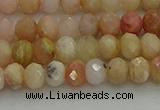 CRB1215 15.5 inches 4*6mm faceted rondelle pink opal beads