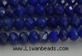 CRB1217 15.5 inches 4*6mm faceted rondelle lapis lazuli beads