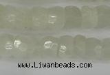 CRB1279 15.5 inches 5*8mm faceted rondelle white moonstone beads