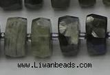 CRB1304 15.5 inches 8*16mm faceted rondelle labradorite beads