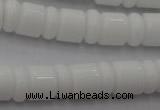 CRB133 15.5 inches 6*12mm & 10*12mm rondelle white porcelain beads