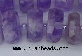 CRB1335 15.5 inches 8*18mm faceted rondelle lavender amethyst beads