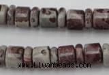 CRB137 15.5 inches 6*12mm & 10*12mm rondelle artistic jasper beads