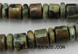 CRB138 15.5 inches 6*12mm & 10*12mm rondelle rhyolite gemstone beads