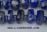 CRB1392 15.5 inches 6*12mm faceted rondelle lapis lazuli beads