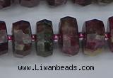 CRB1403 15.5 inches 7*14mm faceted rondelle tourmaline beads