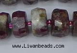 CRB1405 15.5 inches 8*18mm faceted rondelle tourmaline beads