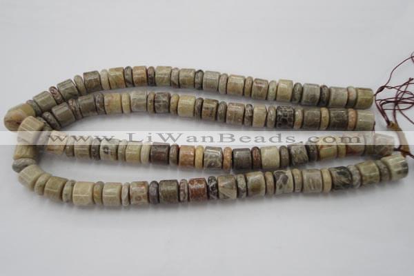 CRB144 15.5 inches 6*12mm & 10*12mm rondelle chrysanthemum agate beads