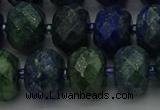 CRB1455 15.5 inches 10*14mm faceted rondelle chrysocolla beads