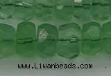 CRB1461 15.5 inches 6*12mm faceted rondelle green fluorite beads