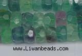 CRB1463 15.5 inches 4*6mm faceted rondelle fluorite beads