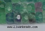 CRB1464 15.5 inches 5*8mm faceted rondelle fluorite beads