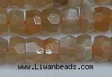 CRB1469 15.5 inches 5*8mm faceted rondelle moonstone beads