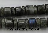 CRB148 15.5 inches 6*12mm & 10*12mm rondelle labradorite beads