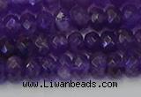 CRB1804 15.5 inches 4*6mm faceted rondelle amethyst beads