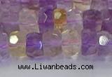 CRB1809 15.5 inches 6*10mm faceted rondelle ametrine beads