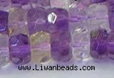 CRB1810 15.5 inches 6*12mm faceted rondelle ametrine beads