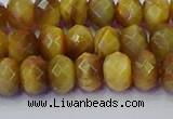 CRB1837 15.5 inches 5*8mm faceted rondelle golden tiger eye beads