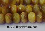 CRB1838 15.5 inches 6*10mm faceted rondelle golden tiger eye beads