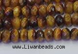 CRB1840 15.5 inches 4*6mm faceted rondelle yellow tiger eye beads