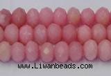 CRB1848 15.5 inches 4*6mm faceted rondelle pink opal beads