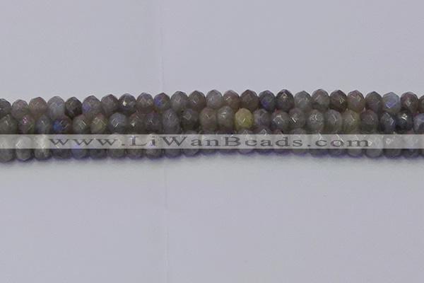 CRB1853 15.5 inches 5*8mm faceted rondelle labradorite beads