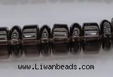 CRB188 15.5 inches 6*16mm – 10*16mm rondelle smoky quartz beads