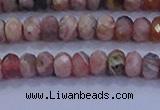 CRB1882 15.5 inches 2.5*4mm faceted rondelle rhodochrosite beads