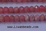 CRB1885 15.5 inches 2.5*4mm faceted rondelle rhodochrosite beads