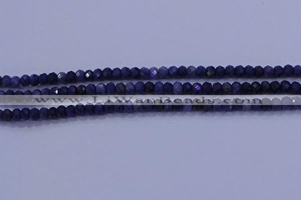 CRB1904 15.5 inches 2.5*4mm faceted rondelle sapphire beads