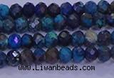 CRB1907 15.5 inches 2.5*4mm faceted rondelle chrysocolla & turquoise beads