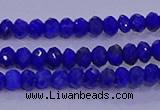 CRB1910 15.5 inches 2.5*4mm faceted rondelle lapis lazuli beads