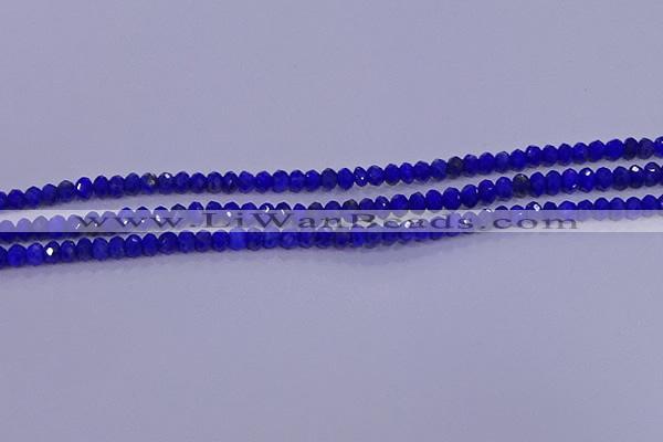 CRB1910 15.5 inches 2.5*4mm faceted rondelle lapis lazuli beads