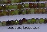 CRB1918 15.5 inches 2*3mm faceted rondelle green garnet beads