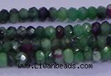 CRB1924 15.5 inches 2*3mm faceted rondelle ruby zoisite beads